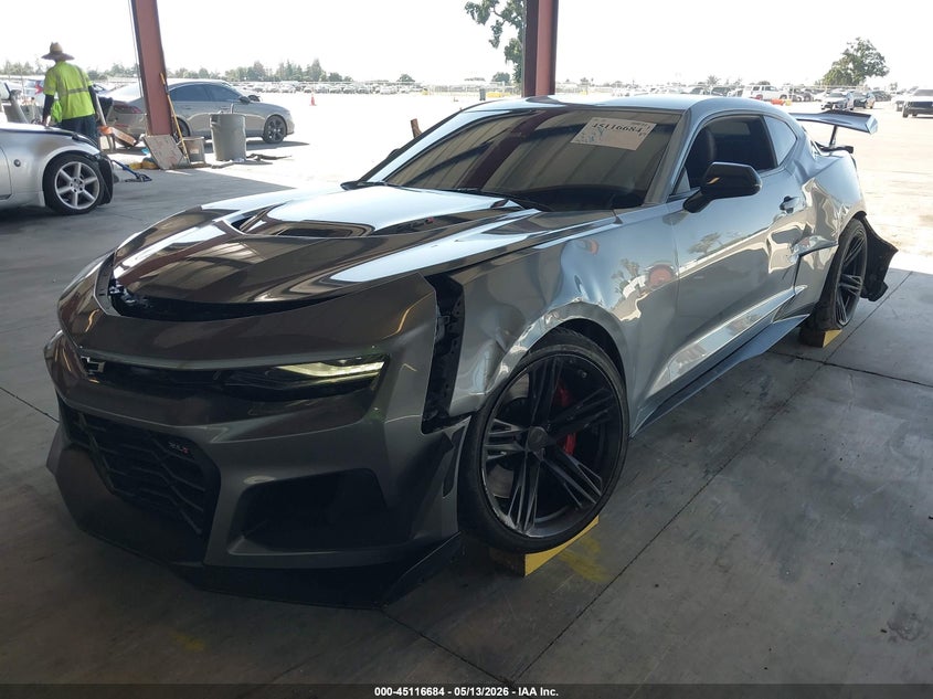 2021 Chevrolet Camaro VIN 1G1FJ1R60M0139905 IAAI salvage auction — FRONT & REAR, Salvage (California), sold $26,350 on 2026-07-30 (photo 2)