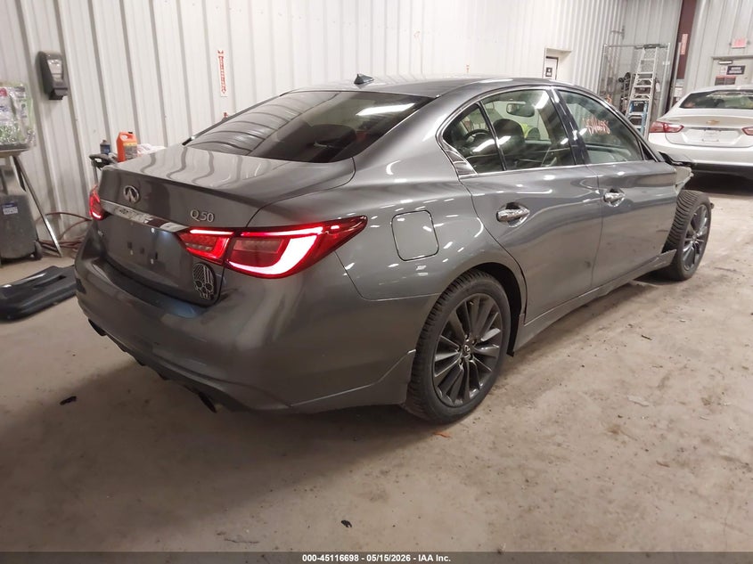2019 Infiniti Q50 VIN JN1EV7AR5KM591597 IAAI salvage auction — FRONT END, Mv-907A (New York), sold $3,075 on 2026-07-07 (photo 4)