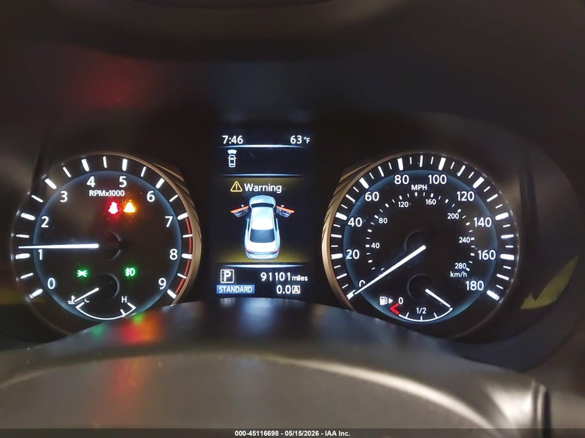 2019 Infiniti Q50 VIN JN1EV7AR5KM591597 IAAI salvage auction — FRONT END, Mv-907A (New York), sold $3,075 on 2026-07-07 (photo 7)