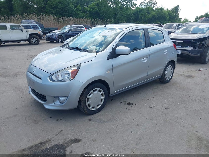 2014 Mitsubishi Mirage VIN ML32A3HJ3EH006682 IAAI salvage auction — NORMAL WEAR, Clear (Maryland), sold $400 on 2026-07-30 (photo 2)