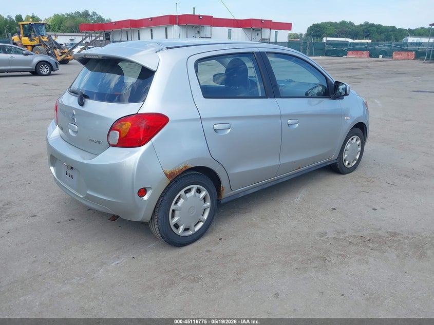 2014 Mitsubishi Mirage VIN ML32A3HJ3EH006682 IAAI salvage auction — NORMAL WEAR, Clear (Maryland), sold $400 on 2026-07-30 (photo 4)