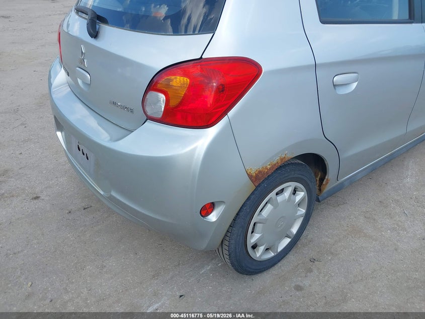 2014 Mitsubishi Mirage VIN ML32A3HJ3EH006682 IAAI salvage auction — NORMAL WEAR, Clear (Maryland), sold $400 on 2026-07-30 (photo 6)
