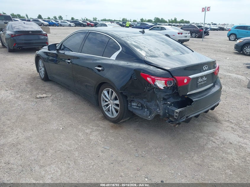 2015 Infiniti Q50 VIN JN1BV7AP2FM337434 IAAI salvage auction — LEFT REAR, Original (Texas), sold $1,050 on 2026-07-22 (photo 6)