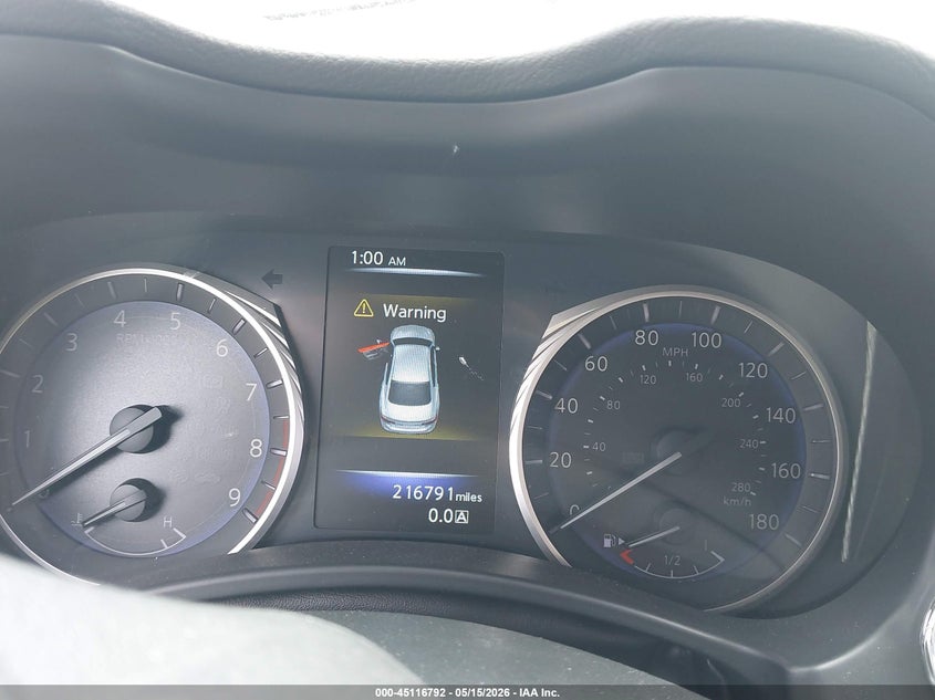 2015 Infiniti Q50 VIN JN1BV7AP2FM337434 IAAI salvage auction — LEFT REAR, Original (Texas), sold $1,050 on 2026-07-22 (photo 7)