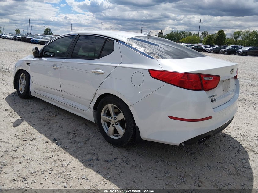 2015 Kia Optima VIN 5XXGM4A70FG477220 IAAI salvage auction — LEFT SIDE, Salvage (Ohio), sold $925 on 2026-07-15 (photo 3)