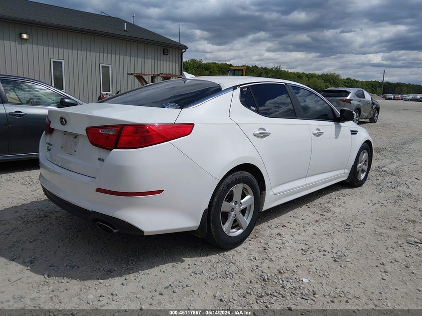 2015 Kia Optima VIN 5XXGM4A70FG477220 IAAI salvage auction — LEFT SIDE, Salvage (Ohio), sold $925 on 2026-07-15 (photo 4)