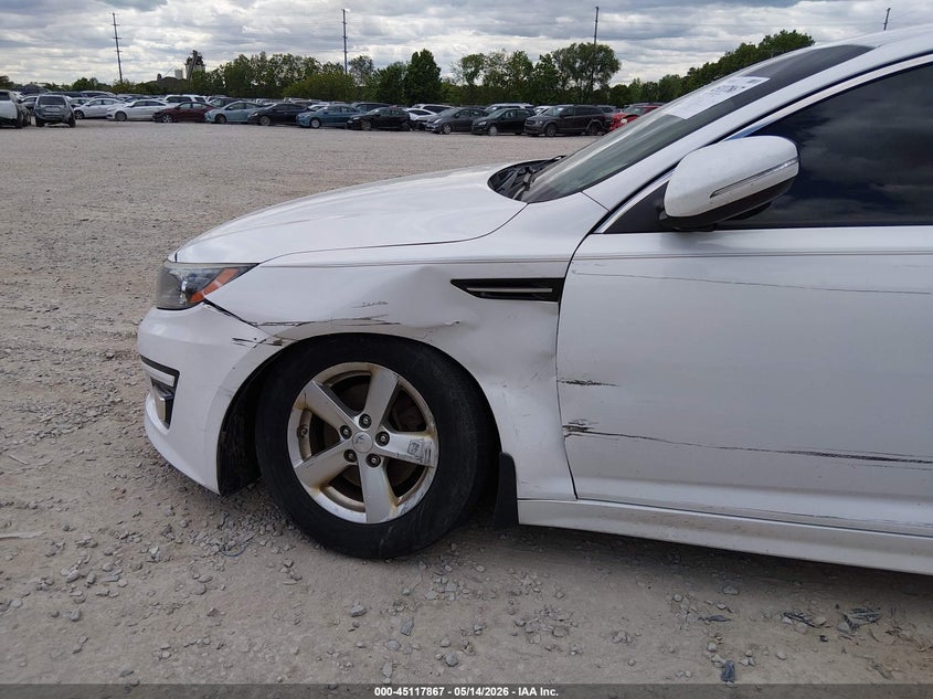 2015 Kia Optima VIN 5XXGM4A70FG477220 IAAI salvage auction — LEFT SIDE, Salvage (Ohio), sold $925 on 2026-07-15 (photo 6)
