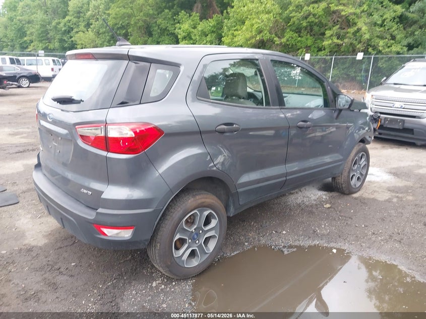 2021 Ford Ecosport VIN MAJ6S3FL4MC396113 IAAI salvage auction — FRONT END, Salvage - Greater Than 75% (Maryland), sold $1,300 on 2026-07-21 (photo 4)
