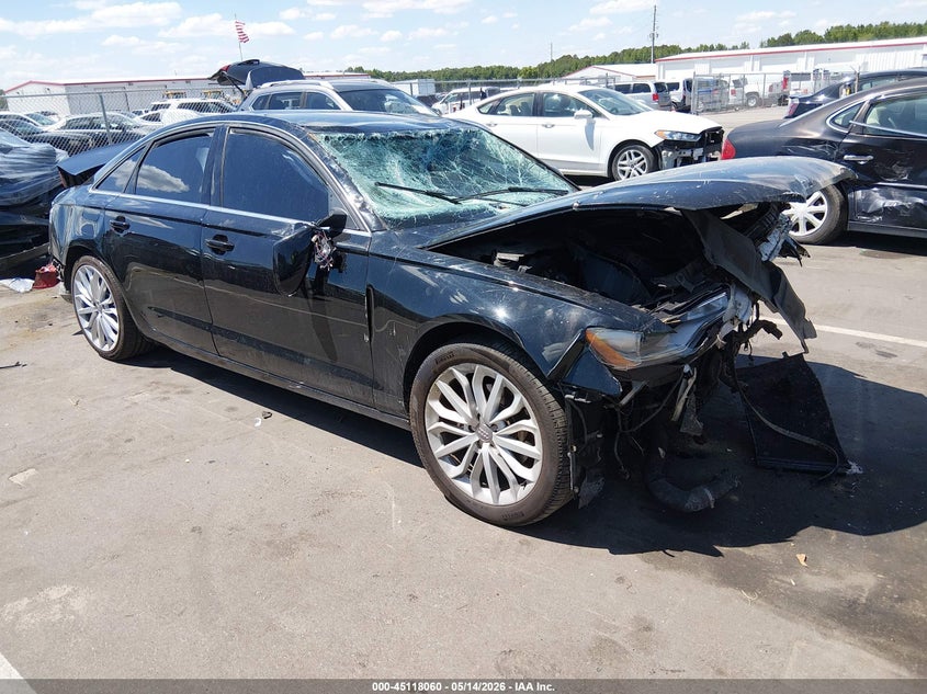 2012 Audi A6 VIN WAUDFAFC4CN107564 IAAI salvage auction — ROLLOVER, Junk Receipt (North Carolina), sold $400 on 2026-07-15 (photo 1)