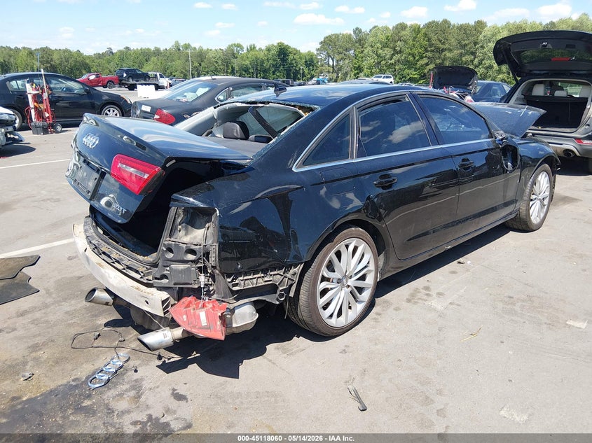 2012 Audi A6 VIN WAUDFAFC4CN107564 IAAI salvage auction — ROLLOVER, Junk Receipt (North Carolina), sold $400 on 2026-07-15 (photo 4)
