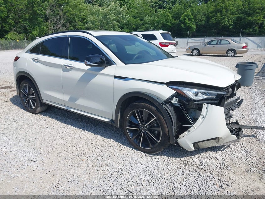 2022 Infiniti Qx55 VIN 3PCAJ5J32NF112539 IAAI salvage auction — FRONT END, Salvage (Idaho), sold $7,500 on 2026-08-18 (photo 1)