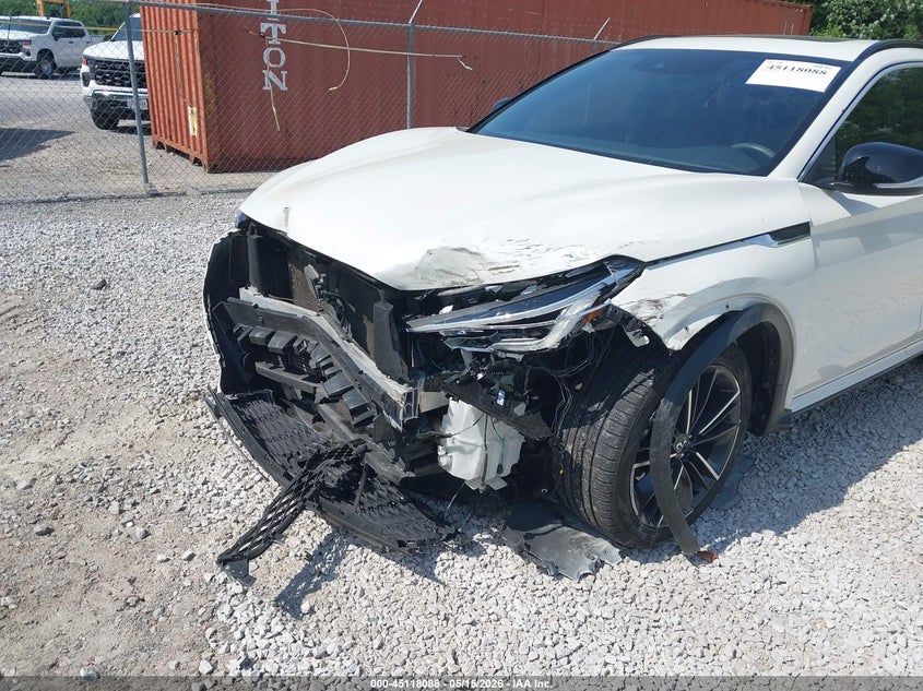 2022 Infiniti Qx55 VIN 3PCAJ5J32NF112539 IAAI salvage auction — FRONT END, Salvage (Idaho), sold $7,500 on 2026-08-18 (photo 6)