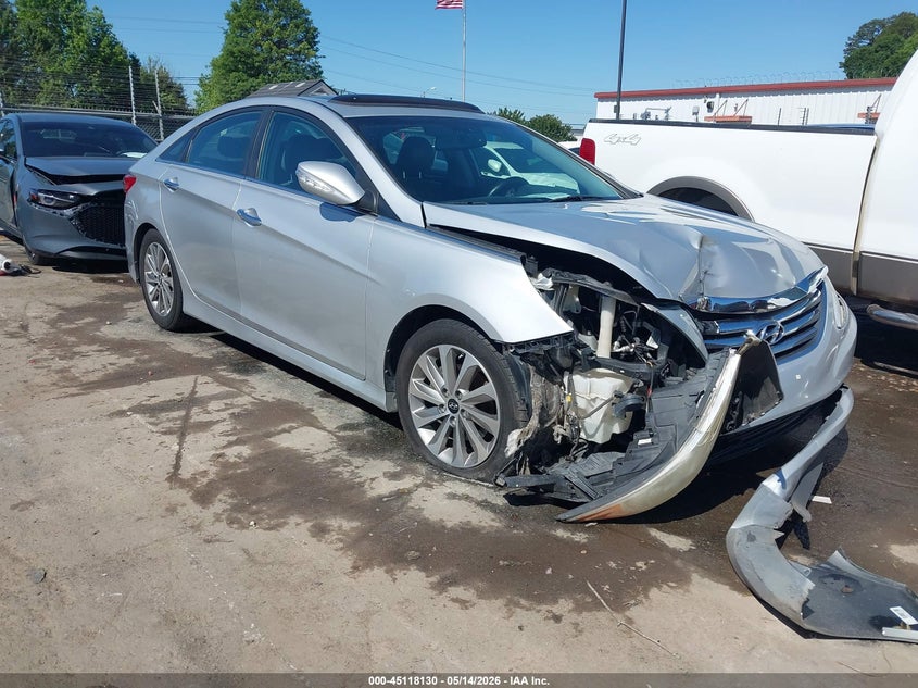 2014 Hyundai Sonata VIN 5NPEC4AC5EH830836 IAAI salvage auction — FRONT END, Salvage (North Carolina), sold $550 on 2026-07-13 (photo 1)