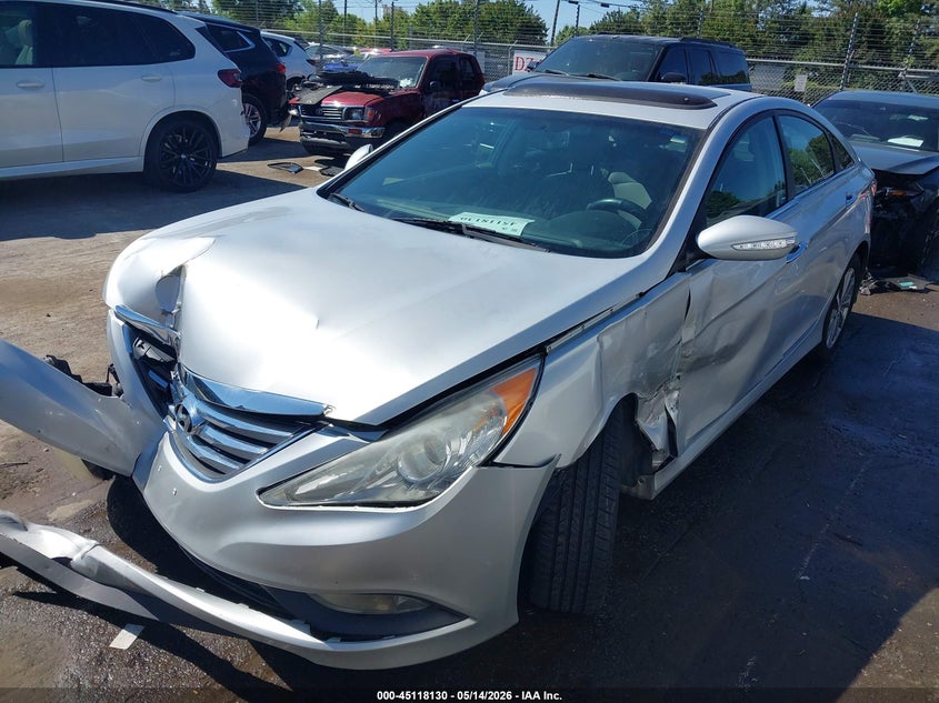 2014 Hyundai Sonata VIN 5NPEC4AC5EH830836 IAAI salvage auction — FRONT END, Salvage (North Carolina), sold $550 on 2026-07-13 (photo 2)