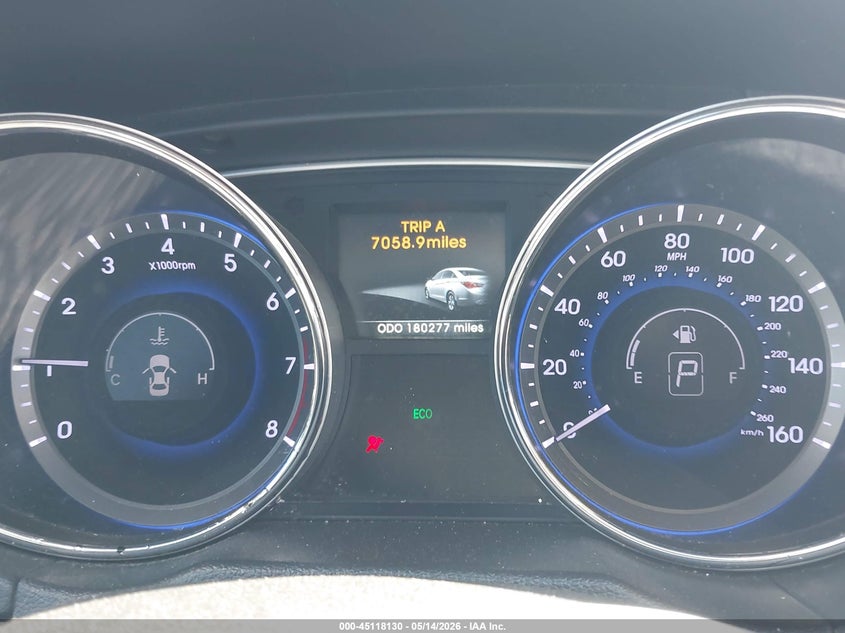 2014 Hyundai Sonata VIN 5NPEC4AC5EH830836 IAAI salvage auction — FRONT END, Salvage (North Carolina), sold $550 on 2026-07-13 (photo 7)