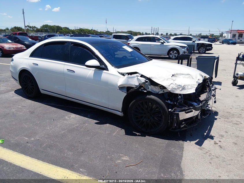 2023 Mercedes-benz S-klasse VIN W1K6G7GB6PA238290 IAAI salvage auction — FRONT END, Certificate Of Destruction (Florida), sold $25,800 on 2026-07-09 (photo 1)