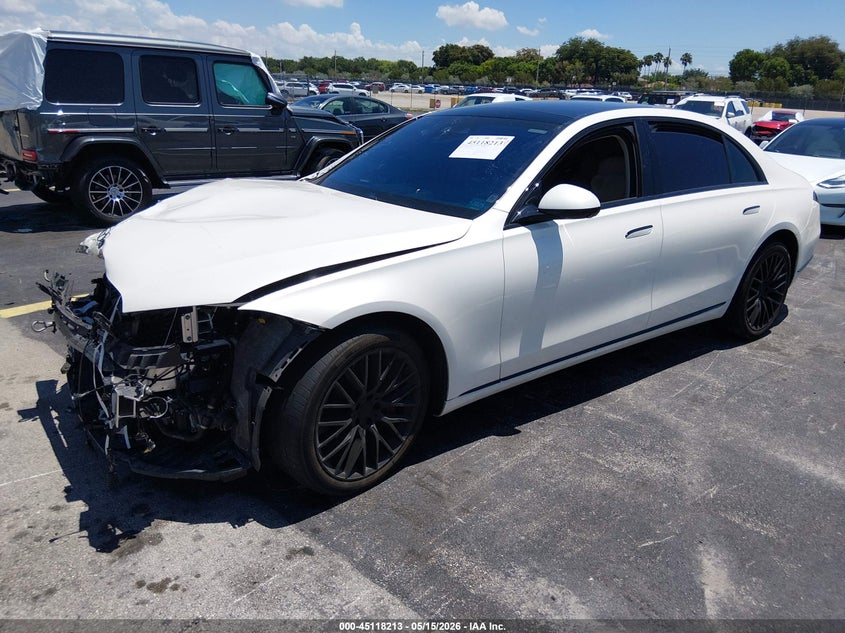 2023 Mercedes-benz S-klasse VIN W1K6G7GB6PA238290 IAAI salvage auction — FRONT END, Certificate Of Destruction (Florida), sold $25,800 on 2026-07-09 (photo 2)