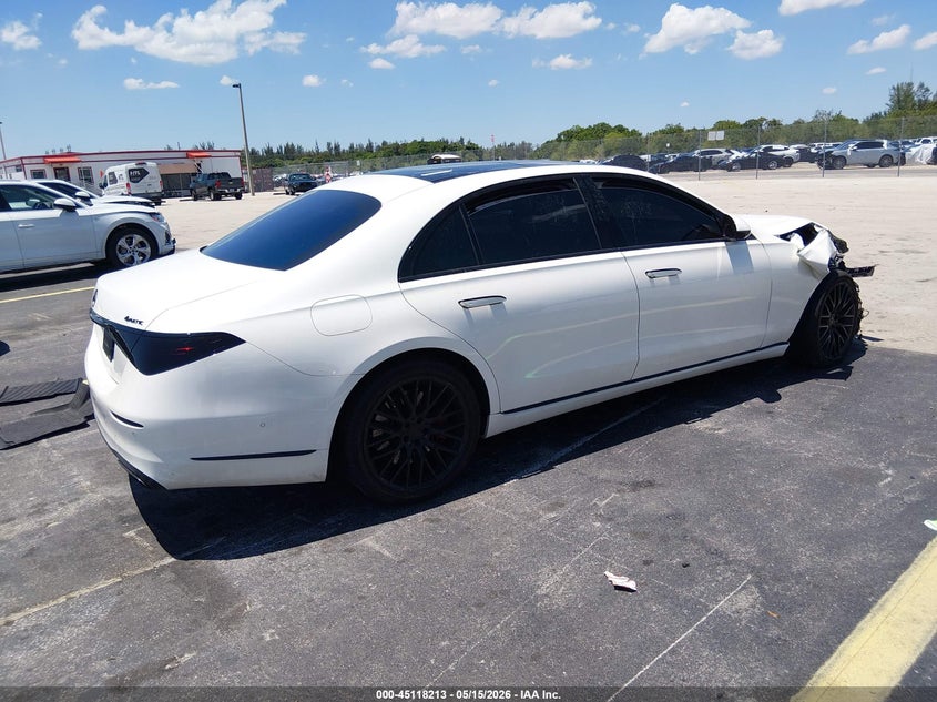 2023 Mercedes-benz S-klasse VIN W1K6G7GB6PA238290 IAAI salvage auction — FRONT END, Certificate Of Destruction (Florida), sold $25,800 on 2026-07-09 (photo 4)