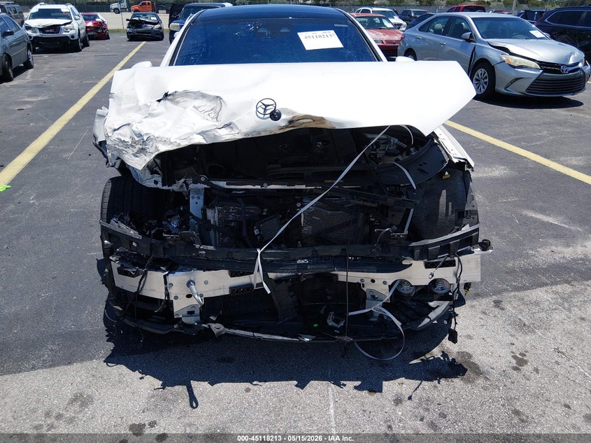 2023 Mercedes-benz S-klasse VIN W1K6G7GB6PA238290 IAAI salvage auction — FRONT END, Certificate Of Destruction (Florida), sold $25,800 on 2026-07-09 (photo 6)