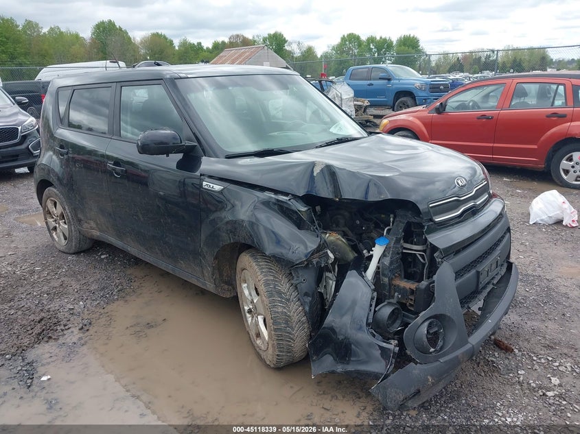 2017 Kia Soul VIN KNDJN2A27H7430760 IAAI salvage auction — FRONT & REAR, Mv-907A (New York), sold $525 on 2026-07-09 (photo 1)