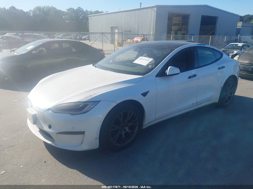 2021 Tesla Model s VIN 5YJSA1E56MF428467 IAAI salvage auction — REPOSSESSION, Clear (Georgia), sold $17,100 on 2026-07-15 (photo 2)