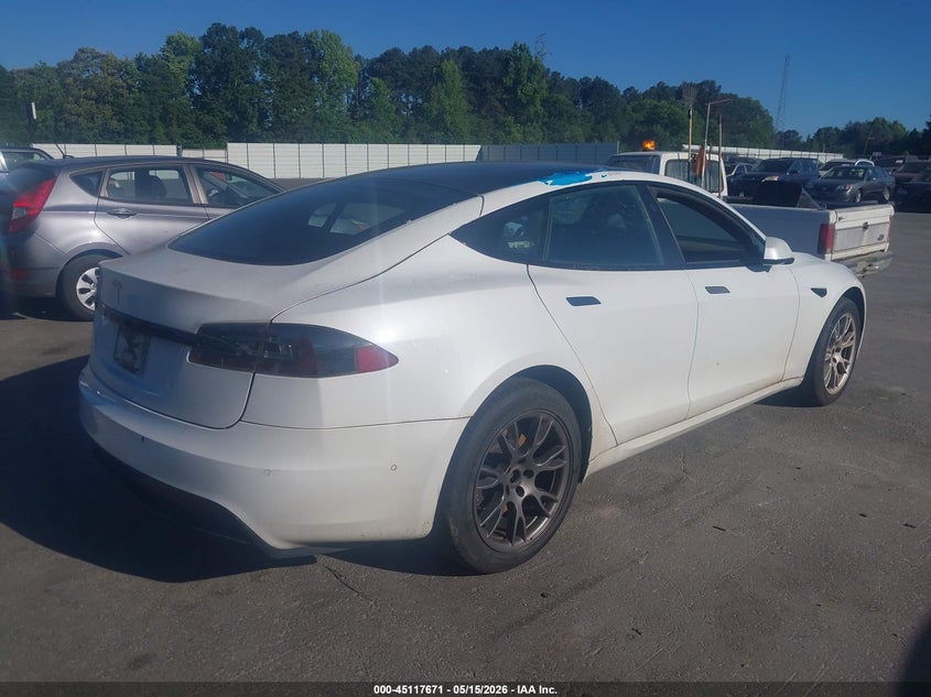 2021 Tesla Model s VIN 5YJSA1E56MF428467 IAAI salvage auction — REPOSSESSION, Clear (Georgia), sold $17,100 on 2026-07-15 (photo 4)