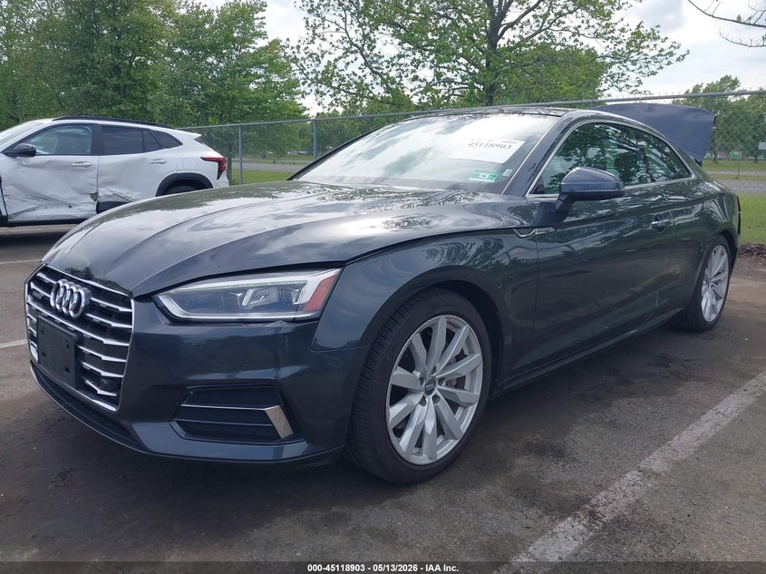 2018 Audi A5 VIN WAUPNAF57JA073772 IAAI salvage auction — FRONT & REAR, Salvage (New Jersey), sold $5,400 on 2026-07-20 (photo 2)
