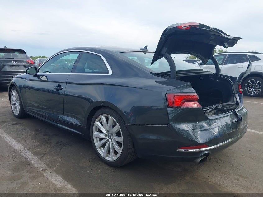 2018 Audi A5 VIN WAUPNAF57JA073772 IAAI salvage auction — FRONT & REAR, Salvage (New Jersey), sold $5,400 on 2026-07-20 (photo 3)