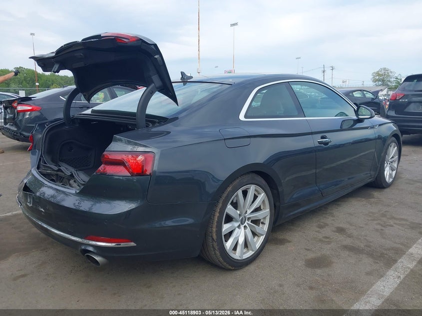 2018 Audi A5 VIN WAUPNAF57JA073772 IAAI salvage auction — FRONT & REAR, Salvage (New Jersey), sold $5,400 on 2026-07-20 (photo 4)