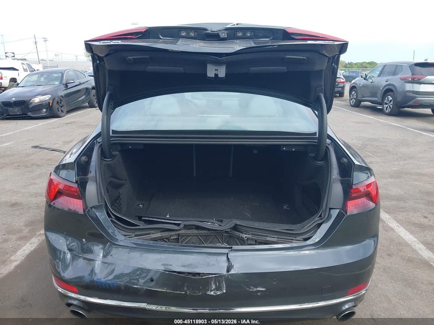 2018 Audi A5 VIN WAUPNAF57JA073772 IAAI salvage auction — FRONT & REAR, Salvage (New Jersey), sold $5,400 on 2026-07-20 (photo 6)