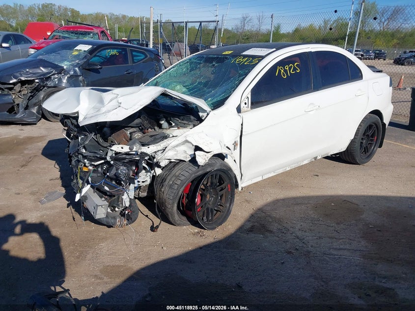 2012 Mitsubishi Lancer evolution VIN JA32W8FV4CU032521 IAAI salvage auction — FRONT & REAR, Junk Bill Of Sale Mv2459 (Wisconsin), sold $1,525 on 2026-07-09 (photo 2)