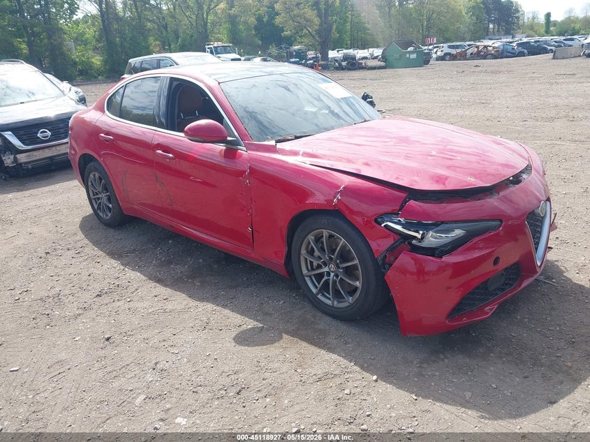 2019 Alfa romeo Giulia VIN ZARFANAN1K7609290 IAAI salvage auction — NORMAL WEAR, Clear (Pennsylvania), sold $1,900 on 2026-07-14 (photo 1)