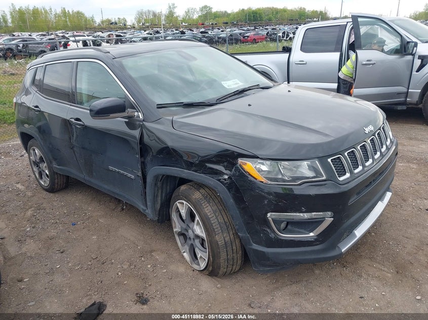 2019 Jeep Compass VIN 3C4NJDCB0KT791448 IAAI salvage auction — FRONT END, Clear (Michigan), sold $2,075 on 2026-07-09 (photo 1)