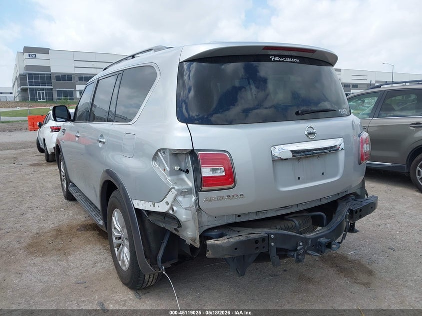 2019 Nissan Armada VIN JN8AY2ND9K9085461 IAAI salvage auction — REAR END, Original (Texas), sold $5,000 on 2026-07-10 (photo 3)