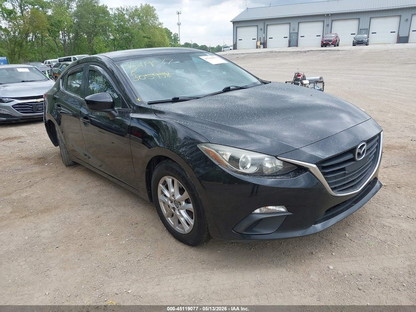 2016 Mazda 3 VIN JM1BM1U73G1305958 IAAI salvage auction — SIDE, Clear (Indiana), sold $1,100 on 2026-07-08 (photo 1)