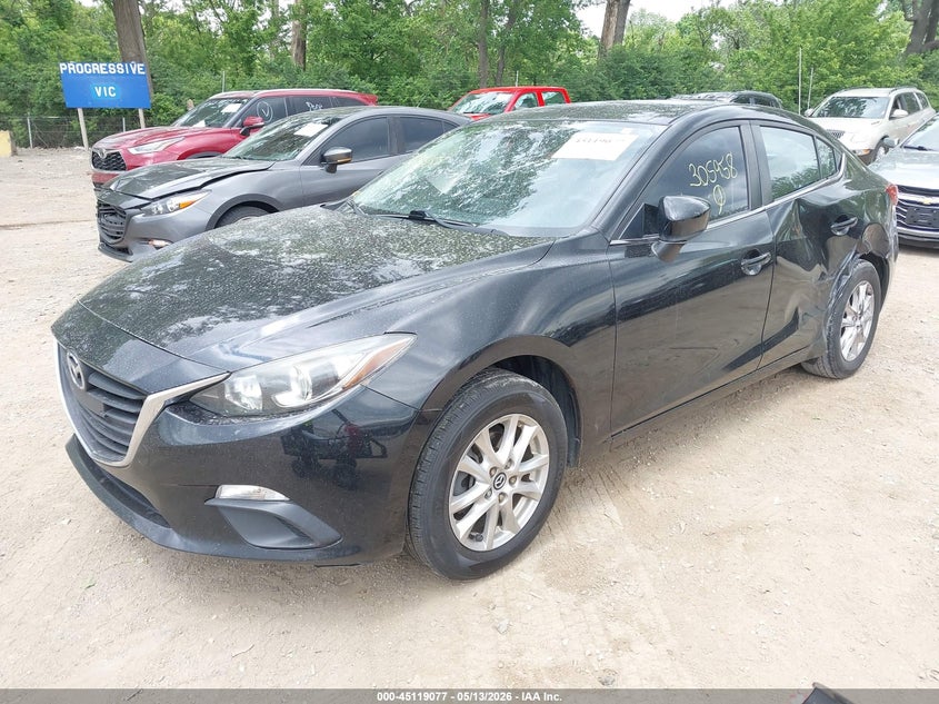 2016 Mazda 3 VIN JM1BM1U73G1305958 IAAI salvage auction — SIDE, Clear (Indiana), sold $1,100 on 2026-07-08 (photo 2)