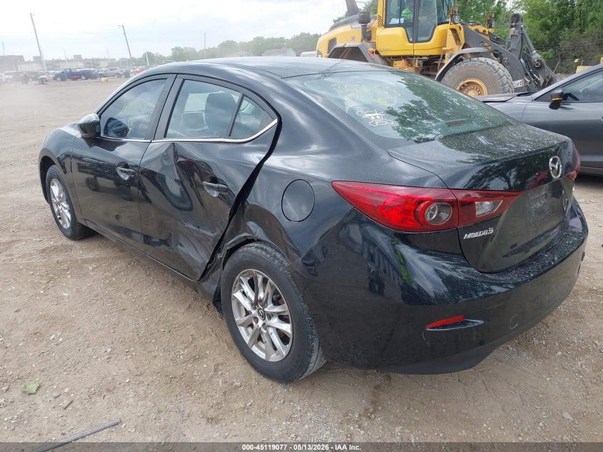 2016 Mazda 3 VIN JM1BM1U73G1305958 IAAI salvage auction — SIDE, Clear (Indiana), sold $1,100 on 2026-07-08 (photo 3)