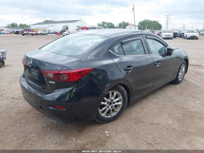 2016 Mazda 3 VIN JM1BM1U73G1305958 IAAI salvage auction — SIDE, Clear (Indiana), sold $1,100 on 2026-07-08 (photo 4)