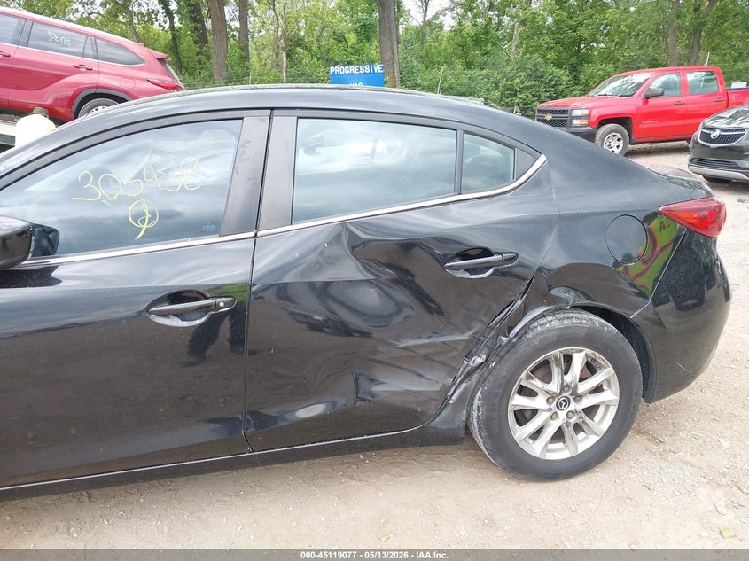 2016 Mazda 3 VIN JM1BM1U73G1305958 IAAI salvage auction — SIDE, Clear (Indiana), sold $1,100 on 2026-07-08 (photo 6)