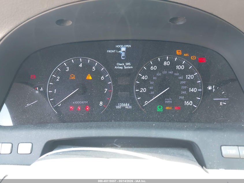 2008 Lexus Ls 460 VIN JTHBL46F685063202 IAAI salvage auction — FRONT END, Salvage (Texas), sold $1,350 on 2026-07-07 (photo 7)