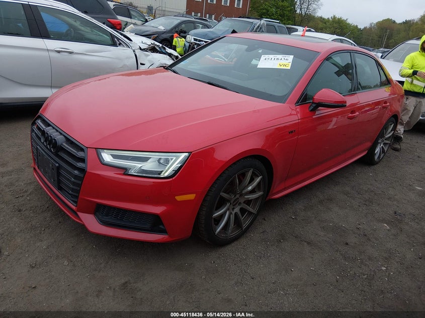 2018 Audi S4 VIN WAUB4AF45JA136632 IAAI salvage auction — SIDE, Salvage Title, sold $5,100 on 2026-07-28 (photo 2)