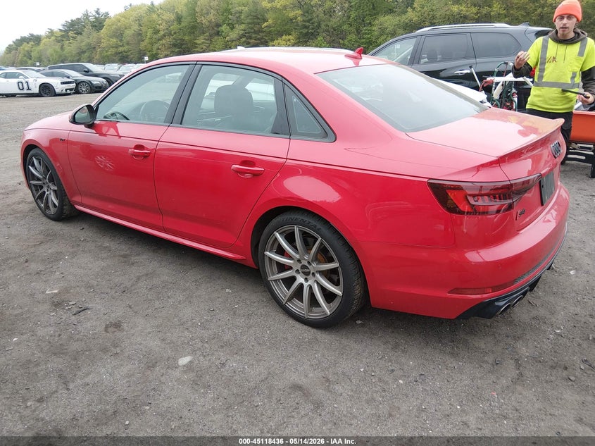 2018 Audi S4 VIN WAUB4AF45JA136632 IAAI salvage auction — SIDE, Salvage Title, sold $5,100 on 2026-07-28 (photo 3)