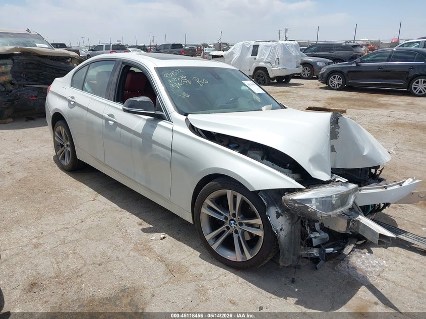 2017 BMW 3er VIN WBA8B9G5XHNU09217 IAAI salvage auction — FRONT END, Salvage (Texas), sold $650 on 2026-07-21 (photo 1)