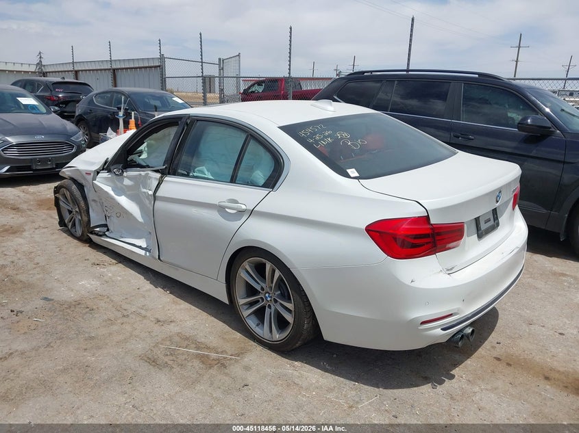 2017 BMW 3er VIN WBA8B9G5XHNU09217 IAAI salvage auction — FRONT END, Salvage (Texas), sold $650 on 2026-07-21 (photo 3)