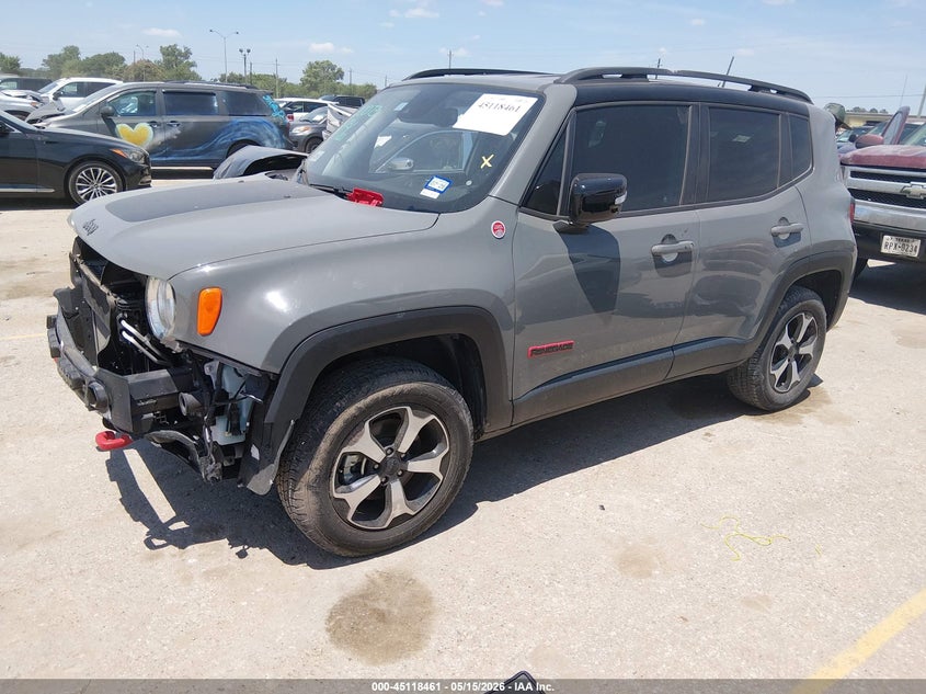 2022 Jeep Renegade VIN ZACNJDC13NPN80597 IAAI salvage auction — FRONT END, Original (Texas), sold $5,700 on 2026-08-12 (photo 2)