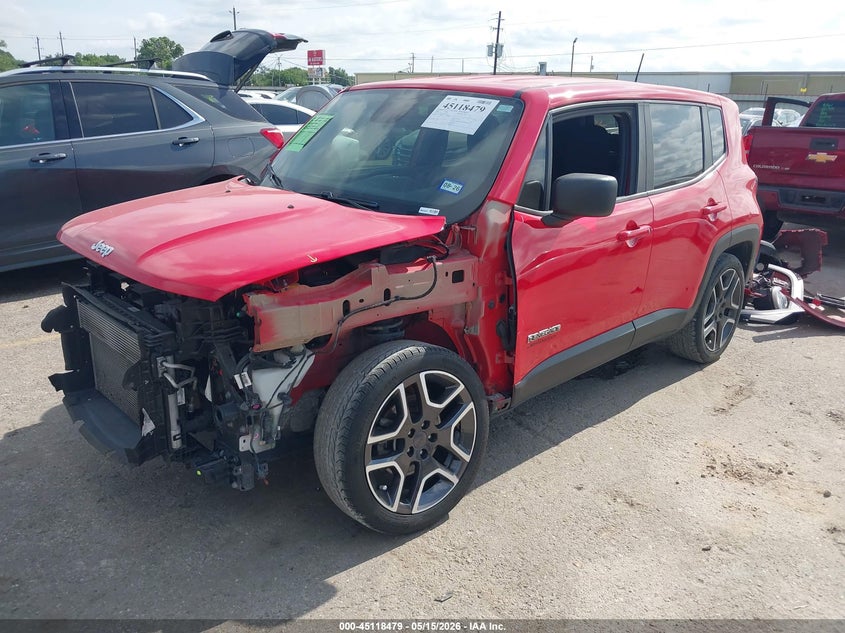 2020 Jeep Renegade VIN ZACNJAAB4LPL72476 IAAI salvage auction — FRONT END, Original (Texas), sold $3,600 on 2026-07-15 (photo 2)