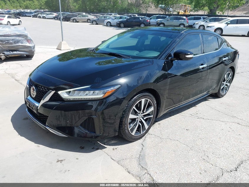 2021 Nissan Maxima VIN 1N4AA6CV9MC514693 IAAI salvage auction — FRONT & REAR, Sf97 (Kansas), sold $15,900 on 2026-07-09 (photo 2)