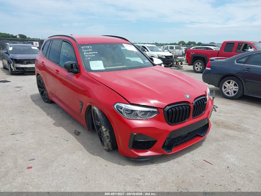 2021 BMW X3 m VIN 5YMTS0C06M9D67063 IAAI salvage auction — RIGHT FRONT, Original (Texas), sold $17,100 on 2026-07-30 (photo 1)