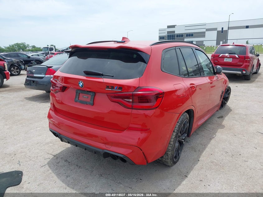2021 BMW X3 m VIN 5YMTS0C06M9D67063 IAAI salvage auction — RIGHT FRONT, Original (Texas), sold $17,100 on 2026-07-30 (photo 4)