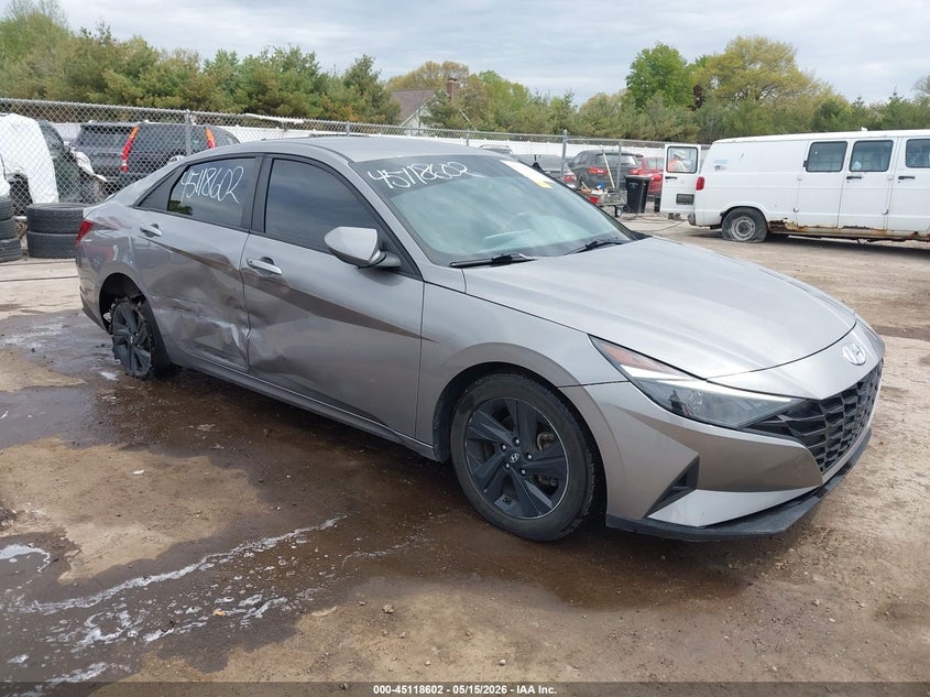 2021 Hyundai Elantra VIN KMHLM4AG9MU069977 IAAI salvage auction — RIGHT SIDE, Salvage (Indiana), sold $3,150 on 2026-07-07 (photo 1)